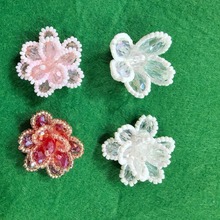 新款彩色水晶花串珠 diy手工鞋帽服装饰品配件 镶珠发饰服饰配饰