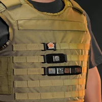 Тактическая двусторонняя нашивка на липучке Molle system с быстросъемной пряжкой разных цветов