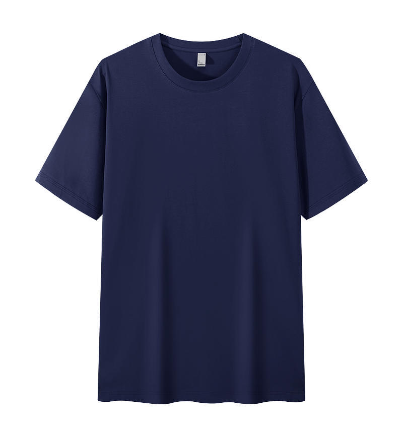 Camisa cultural de manga corta fresca de algodón con amoníaco líquido, estampado, bordado, camiseta de cuello redondo, logotipo impreso personalizado, ropa de clase, ropa de trabajo
