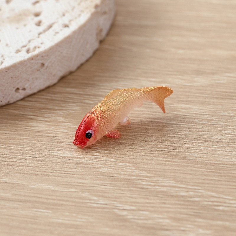 dollhouse仿真微缩迷你小鲤鱼配件滴胶鱼缸配件金鱼锦鲤食玩模型|undefined