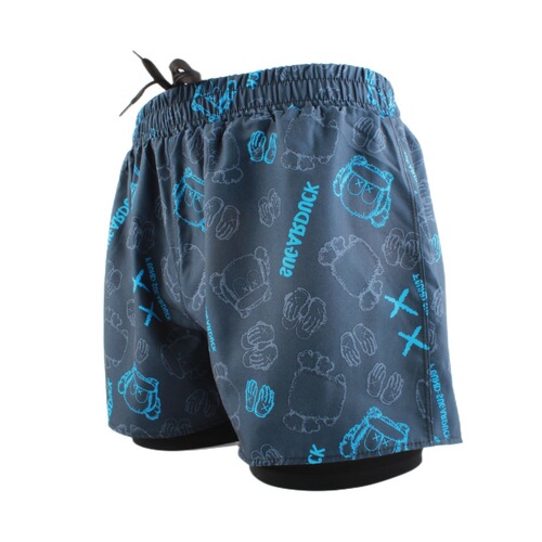 Men's sports shorts, popular summer double-layer quick-drying swimming trunks, anti-embarrassing swimming trunks, running fitness training shorts