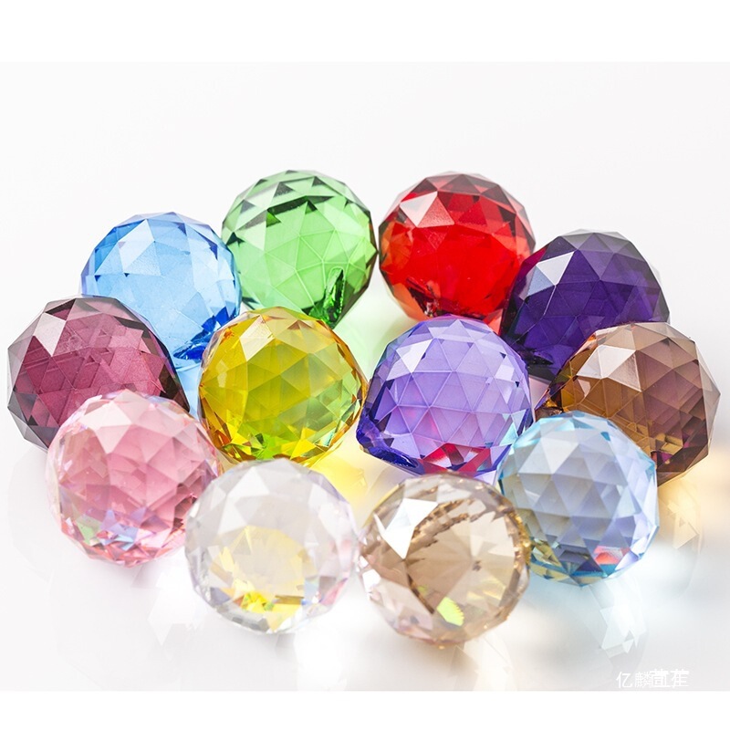 Crystal Bead Curtain Loose Bead Accessories Handmade DIY Partition Glass Decorative Door Curtain Lighting Ball Diamond Ball Pendant Glass