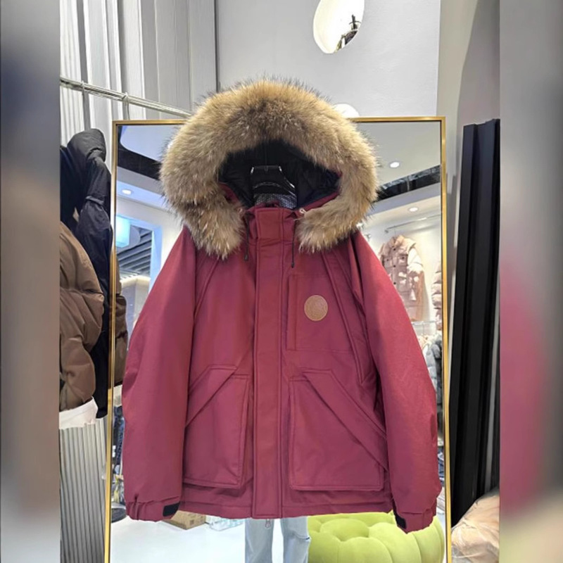 Parker down Jacket for Women, Mid-Length, Thickened, 2025 Winter New Style, Large Fur Collar, Workwear, Petite Couple's Coat