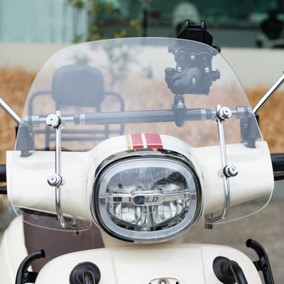 Suitable for Hld150 Motorcycle Windshield, Backrest, Rack, Tail Box Modification Accessories, Wind Shield (Motorcycle front windshield) - medium-windshield-four-colors-optional