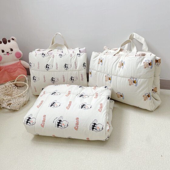 Ins Korean Printed Animal Children Foldable Mattress with Pillow Kindergarten Baby Crawling Mat Nap Mat