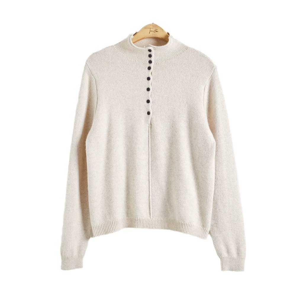 Кашемировый свитер Laneige Gentle Wind Stand Collar Sheep Wool для женщин, 2024 зима, новый единочка, мягкий восковый верх 240948