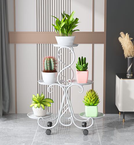 Floral Stand Indoor Living Room Balcony Iron Multi-Layer Shelf Household Floor-Standing Heavy Duty Spider Plant Philodendron Flower New Arrival