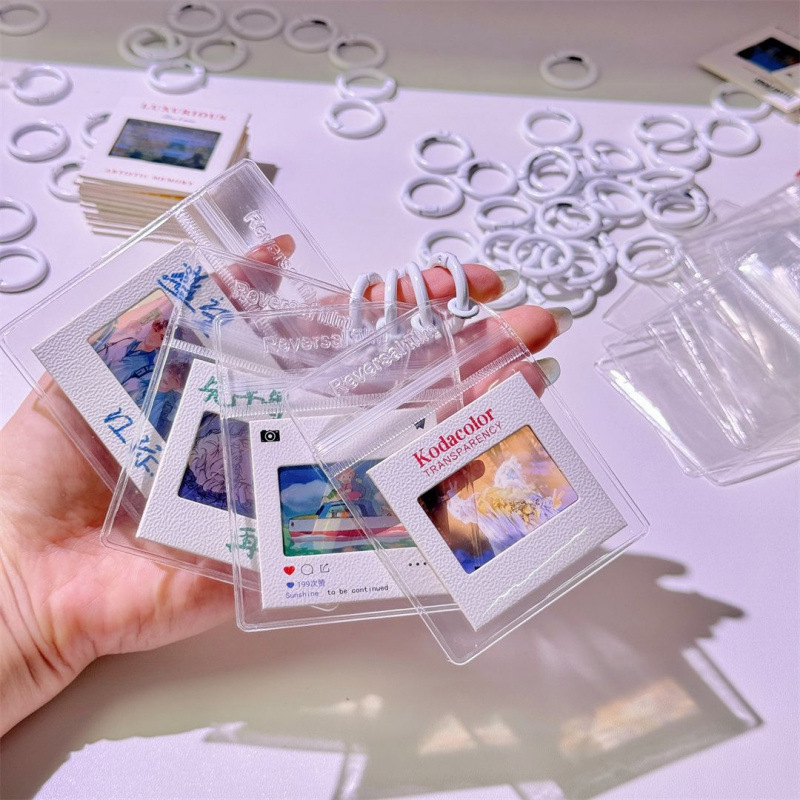 Keychain Peripheral Protective Cover Transparent Light and Shadow Projection Photo Reversal Film Idol Star-Chasing Pendant