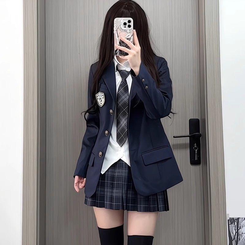 Jk制服紺色スーツスーツ学院風スーツジャケット|undefined