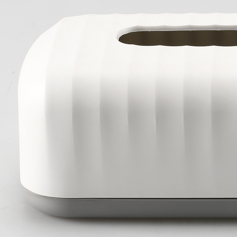 Bombeo simple caja de papel alargada rollo de papel sala de estar escritorio almacenamiento caja de pañuelos hogar Estilo nórdico patrón de onda servilleta caja de papel