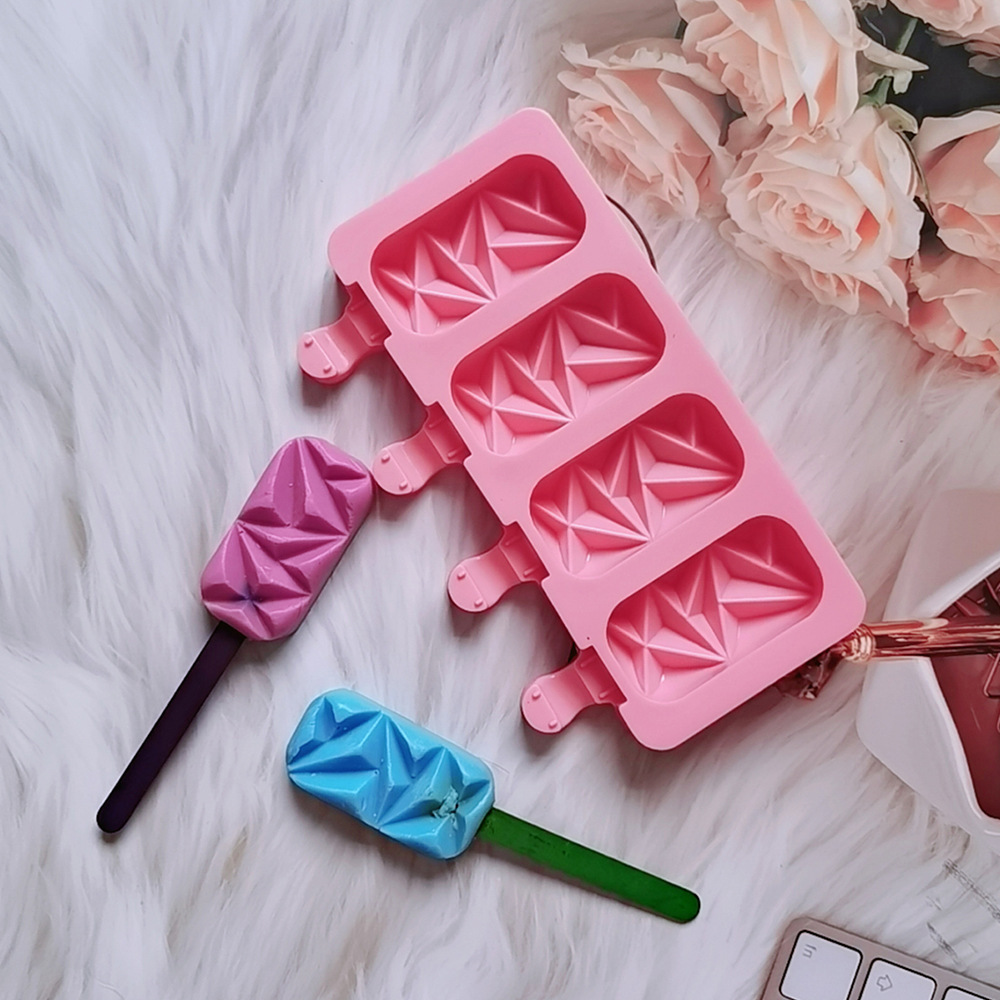 4 pequeños 44 molde de silicona pastel helado pudín molde de postre jabón utensilios de cocción