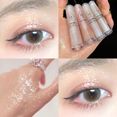 一滴の涙の液体のアイシャドーのフラッシュのピンクのスパンコールの臥蚕の真珠の光の偏光のきらきらの結晶の粉の超閃光の単色のアイシャドーのハイライト