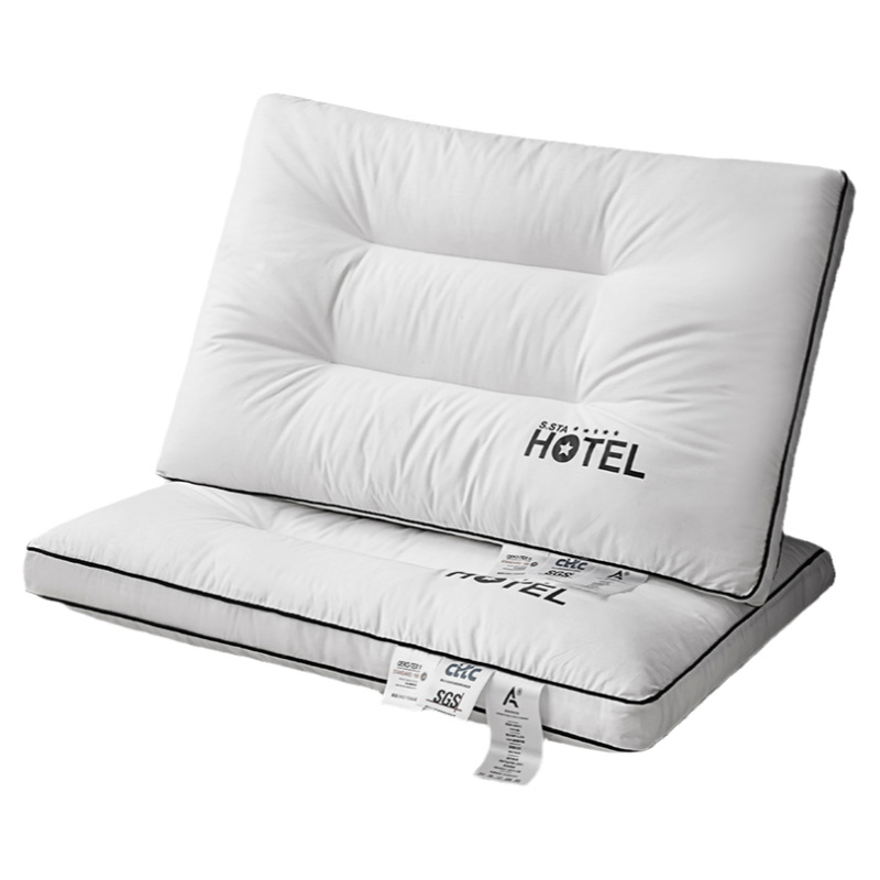 Almohada de algodón especial para hotel de cinco estrellas, almohada cervical para ayudar a dormir, un solo hogar, un par de hombres con cabeza entera