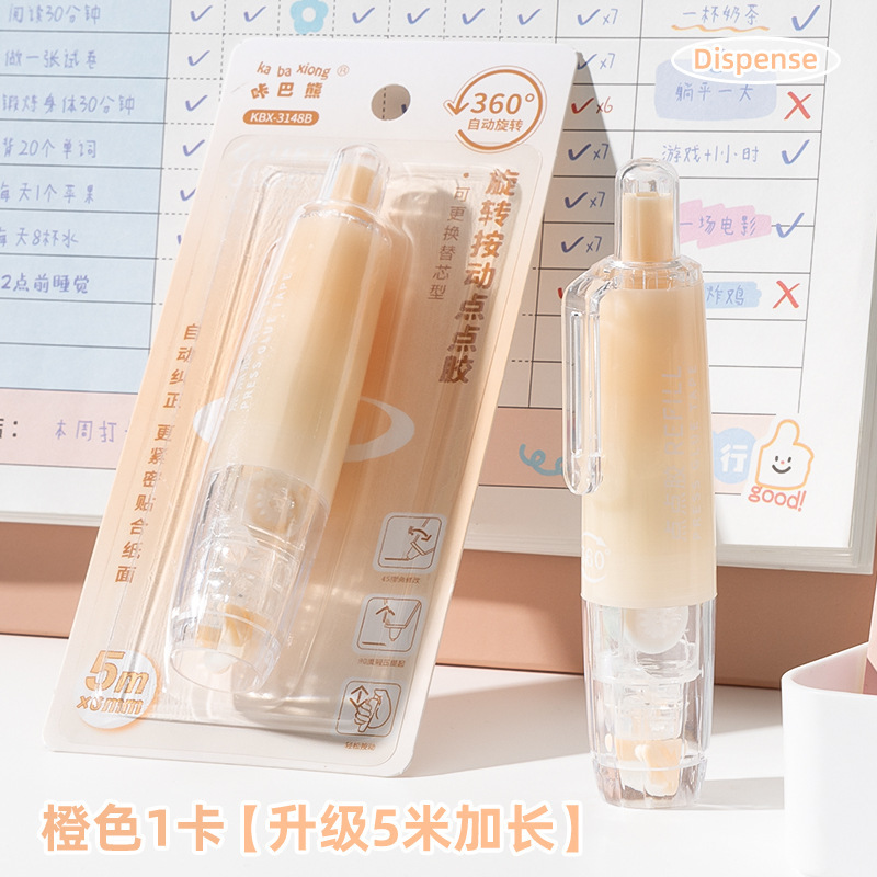 Presione el punto de movimiento dispensador de pegamento transparente de doble cara de gran capacidad de cinta adhesiva especial para cuentas de mano en bolígrafo dispensador DIY de alto valor facial