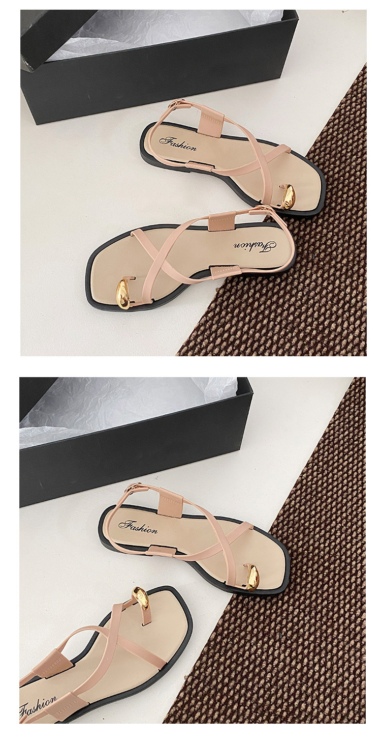 Roman-style Women's 2026 Summer New Model, Outdoor Wear, Non-slip, Trendy Hollow-out Flat PVC Thong Sandals For Women_vogvips.com