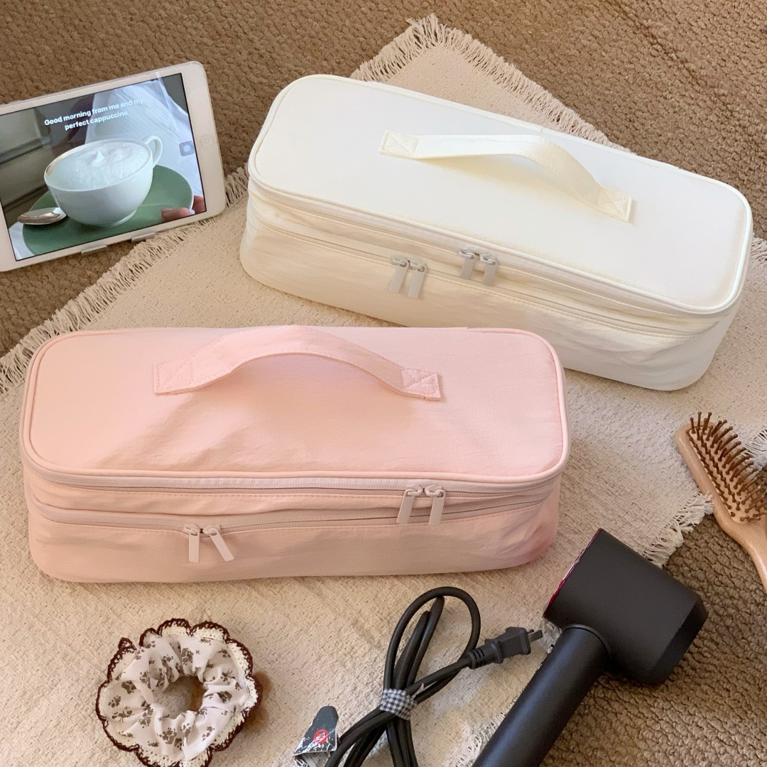 Portable Household Bag, Large Capacity Handheld Double-Layer Hair Dryer And Curling Iron Organizer Storage Bag_maomaolike.com