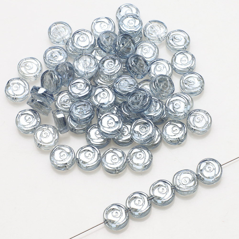 A Pack Of 30 Diameter 10mm Hole Under 1mm Glass Rose Beads display picture 10