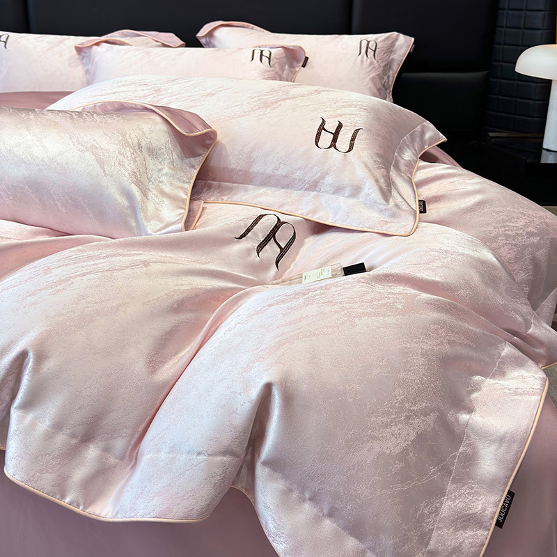 Elegant Premium Tencel Bedding Set With Jacquard Embroidery_voghion.com