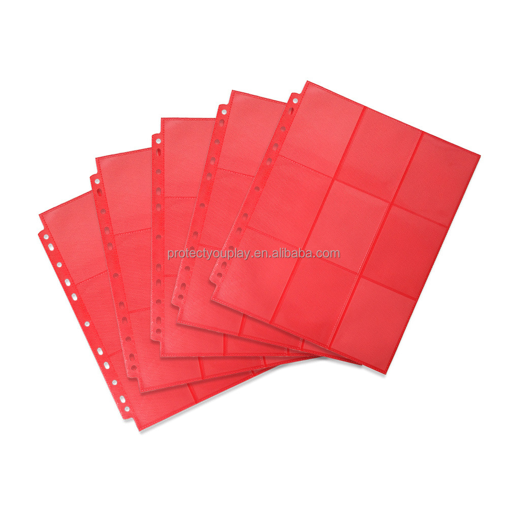 18-cuadrícula de color juego de cartas mágicas rey libro de cartas de juego página interna PP Página de colección de tarjetas de hojas sueltas