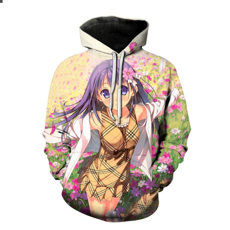 2023 Европейская и американская внешняя торговля Amazon AliExpress весенне-осенняя аниме-толстовка с капюшоном 3D-принтом двухмерный свитер
