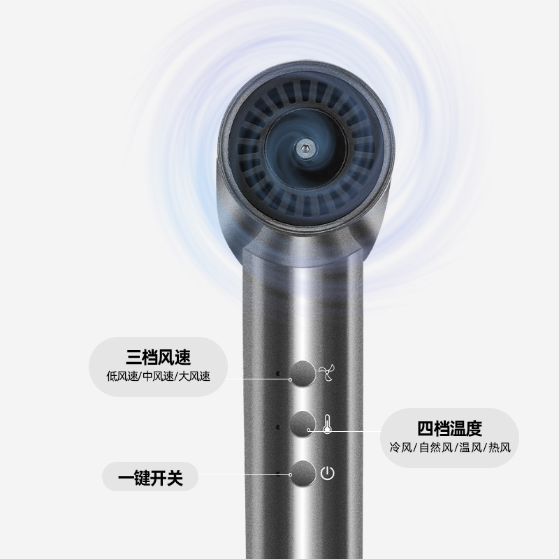 跨境新款吹风机无刷高速锤子电吹风大功率吹风筒磁吸风嘴美发电器