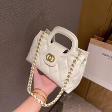 小香风菱格链条包包女新款真皮时尚百搭手提包斜挎包级感腋下包