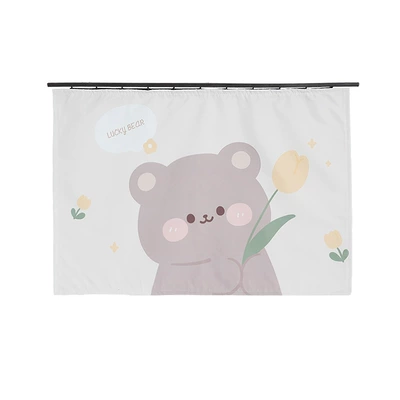 Blue Rain Creative Car: Car curtains - tulip-bear-sunshade-square