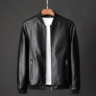 plus size Men's Coat Men's Spring and Autumn Leather Jacket Men's Cross-border New Popular Korean Style Slim-fit Fashionable Clothes