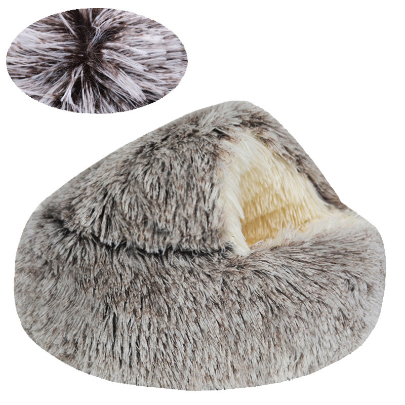 Invierno cálido Shell semi-cerrado gato nido mascota gato cama semi-rodeado nido de perro cerrado nido de gato entrega estándar