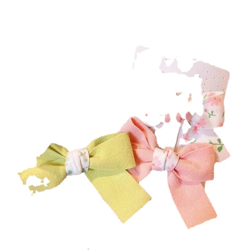 Clip de arco para niños primavera y verano nuevo clip de pico de pato fresco traje estudiante flequillos clip horquilla del corazón de la niña