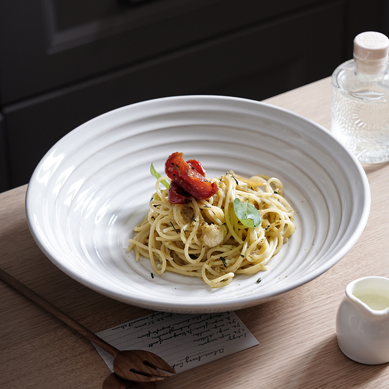 Tazón de ramen de hilo de cambio de horno de estilo japonés, fideos instantáneos, fideos instantáneos, tazón de comida, ensalada de frutas, tazón de sopa, vajilla de hotel para el hogar creativo