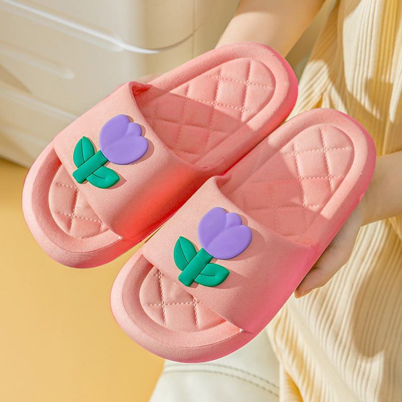 [Precio de bienestar con pérdidas] Baño interior de verano Baño antideslizante Zapatillas de mujer Hogar de mujer