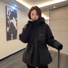 2025春秋新款欧货大码派克服百搭显瘦工装风设计潮流收腰风衣外套