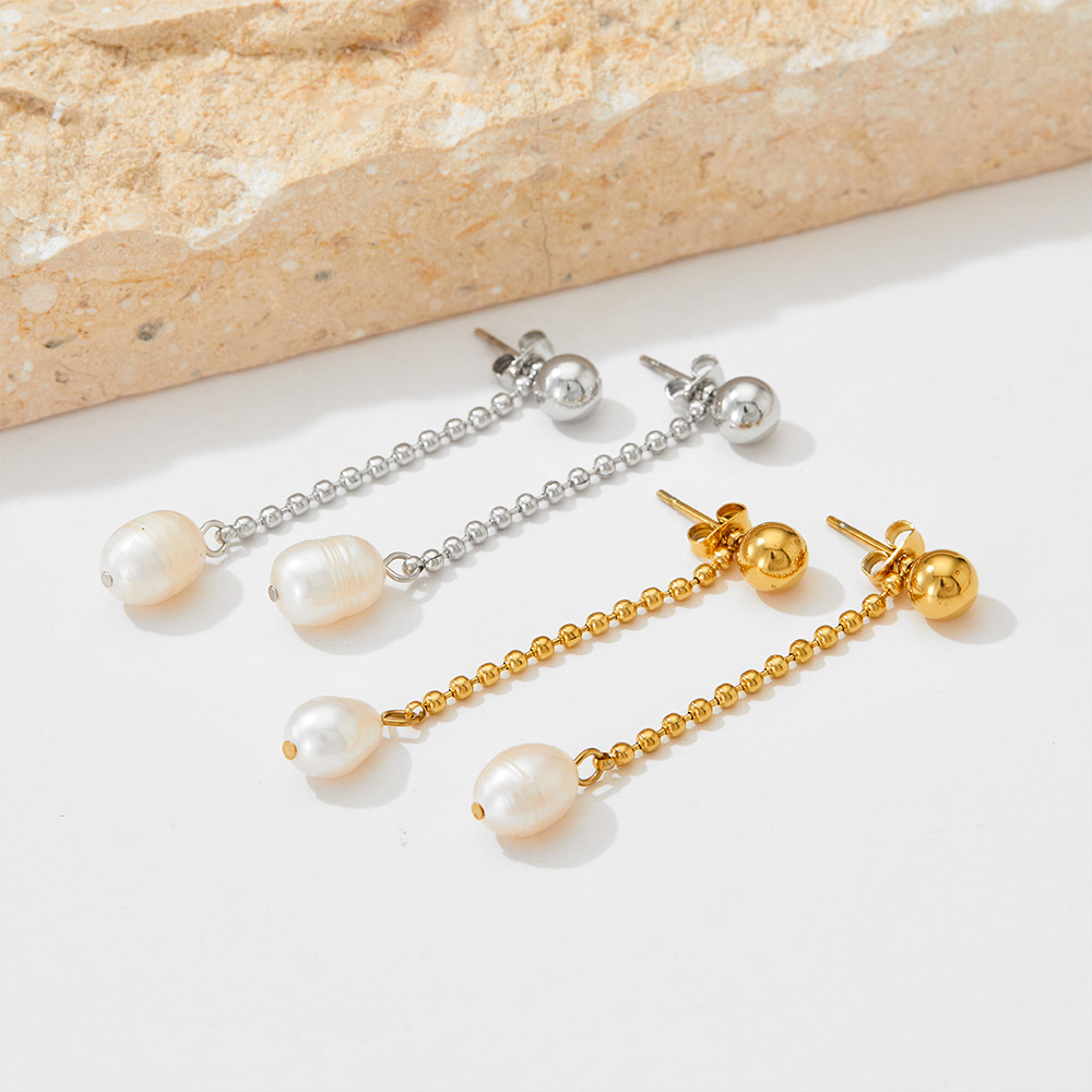 15g Weight 0.03µm-0.05µm Gold Plating Thickness PVD Coated Gold Plating Process 304 Stainless Steel Ear Needle Material Real Gold Plated Plating Material PVD Coated Real Gold Plated 16K Gold White Gold Plated Gold Plating Tassel 304 Stainless Steel Simple Style Waterproof Non Tarnish Ear Studs