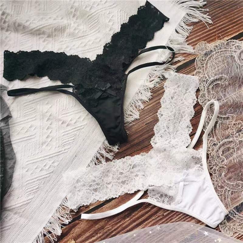 Long Night 2022 European and American Underwear Cross-Border Lace Transparent Sexy Women's Underwear Low Waist