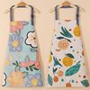 kitchen apron new pattern fashion Beautiful pure cotton thickening lady household cook Pure cotton cloth ventilation Burqa