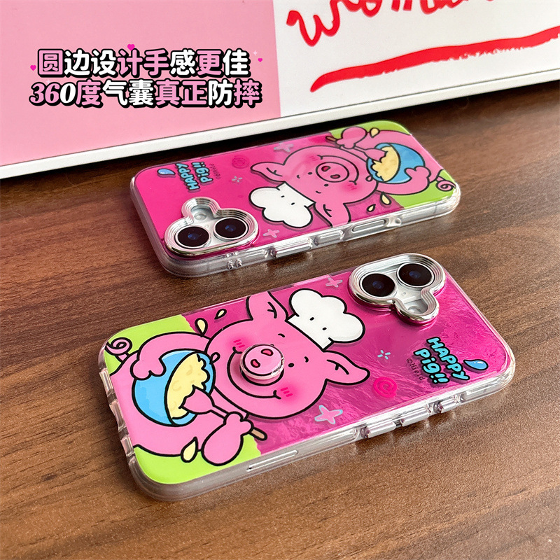Fun lindo chef de cerdo rosa para iphone16ProMax/15 funda para teléfono móvil Apple 13/14 hembra 16