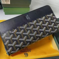 新款戈雅狗牙钱包Y字印花长款拉链钱包 多卡位钱包大容量戈雅钱包