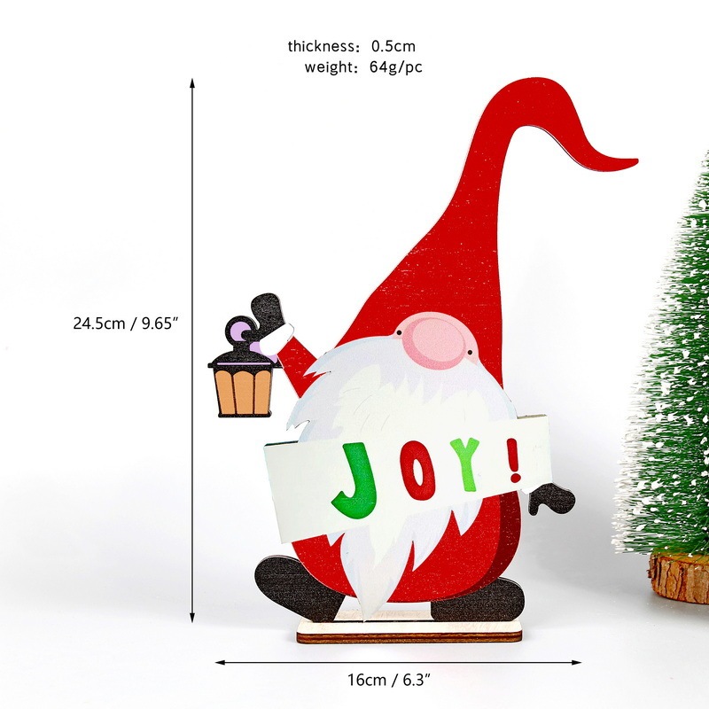 クリスマス装飾木製デスクトップ装飾品ダイニングショッピングモールショップウィンドウ木製工芸品カラフルな組み立てられた装飾品|undefined