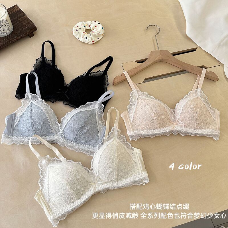 D69 # Summer New Style French Lace Wire-Free Bra Set for Big Breasts, Sexy Push-Up Underwear, Thin Anti-Sagging D69 # Summer New Style French Lace Wire-Free Bra Set for Big Breasts, Sexy Push-Up Underwear, Thin Anti-Sagging