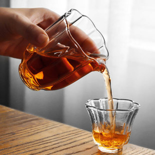 Supply tea cup kung fu tea set High Borosilicate Glass Fair Cup office home thickened transparent fair Cup
