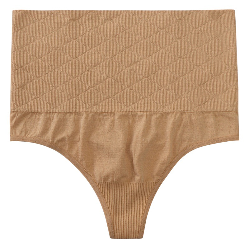 European and American Sexy Mid-Waist Belly-Tucking Hip-lifting Pants Seamless Body-lifting Hip-exposed High-waist Pants Triangle T-shaped Panties