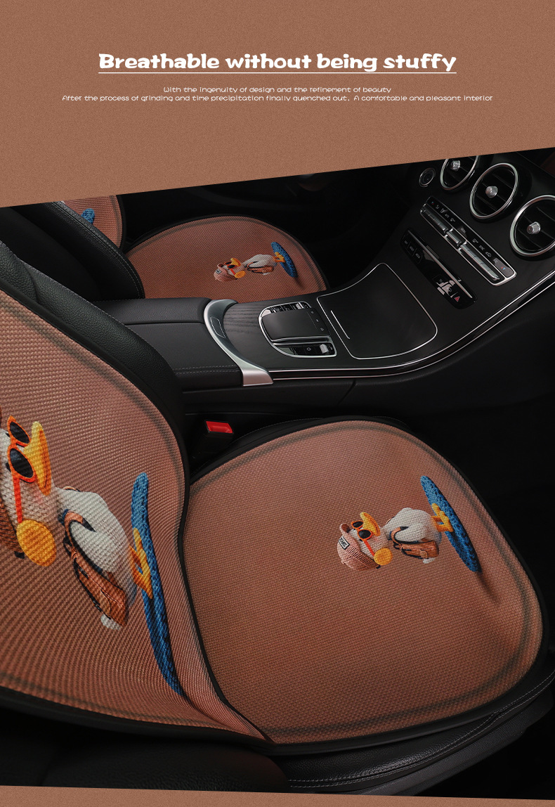 26 New Cross-Border Models of Little Duck Car Seat Cushions, Suitable for All Seasons, Cute, Breathable, Wear-Resistant, and Comfortable for Women