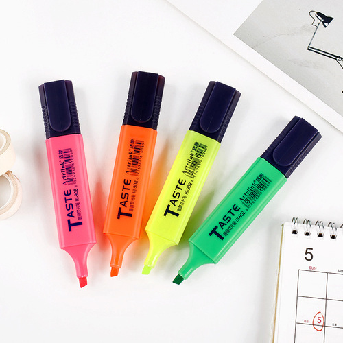 Shield Fluorescent Marker Large Capacity Highlight Color Eye Protection Marker for Students Drawing Account Pen Wholesale