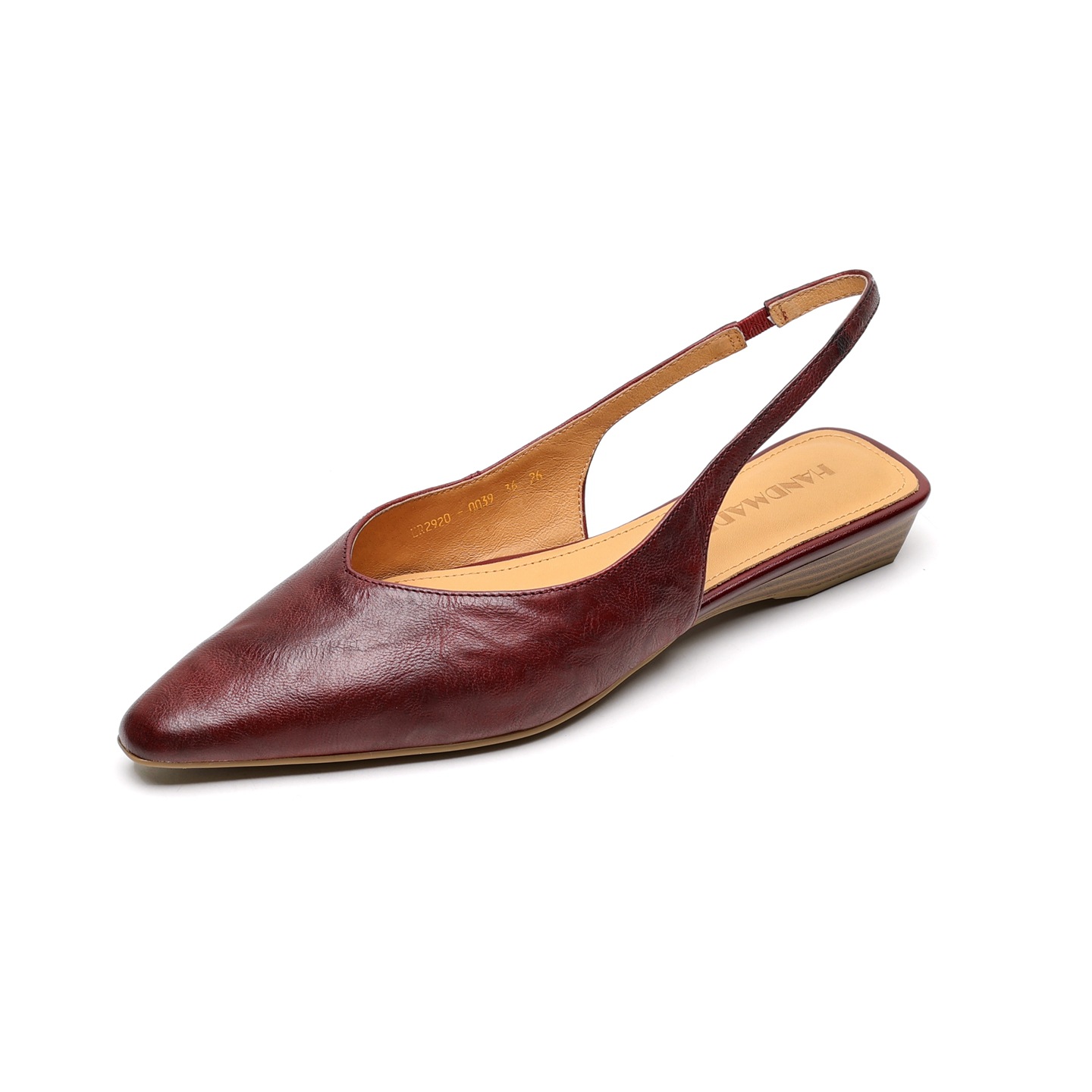 Sandal nữ da bò mũi kín quai sau đế bệt phong cách Hàn Quốc — đen chi tiết 28