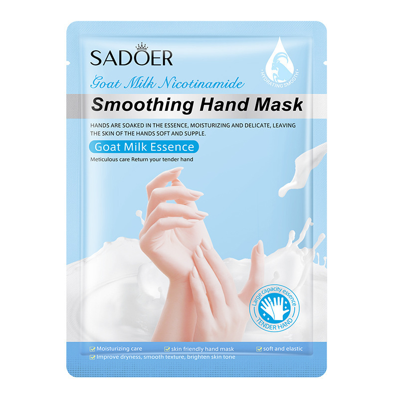 Transfronterizo Sadoer leche de cabra nicotinamida máscara de mano máscara de pie de otoño e invierno hidratación spot fábrica de comercio exterior venta directa image 10