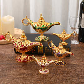 阿拉丁神灯金属工艺品 宫廷晚宴装饰道具许愿灯万圣节摆件香薰炉