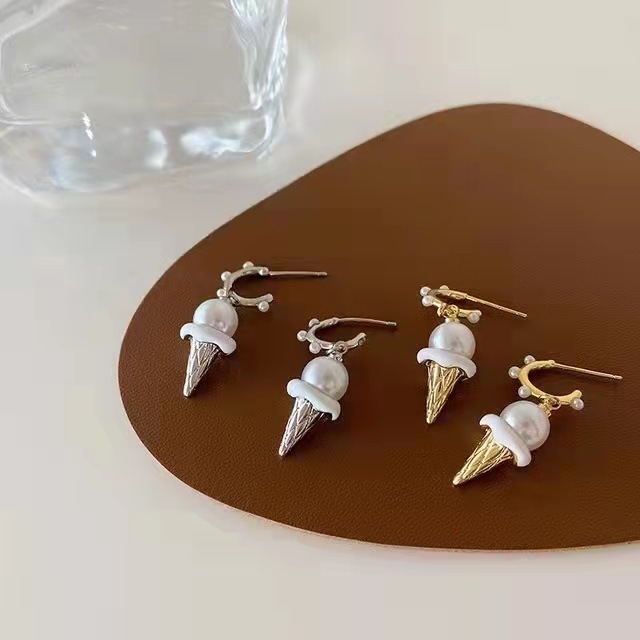 Small design cute universal elegant fashionable earrings pearl