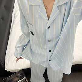 小红书抖音睡衣女生卡通甜美翻领长袖长裤休闲家居服套装外穿