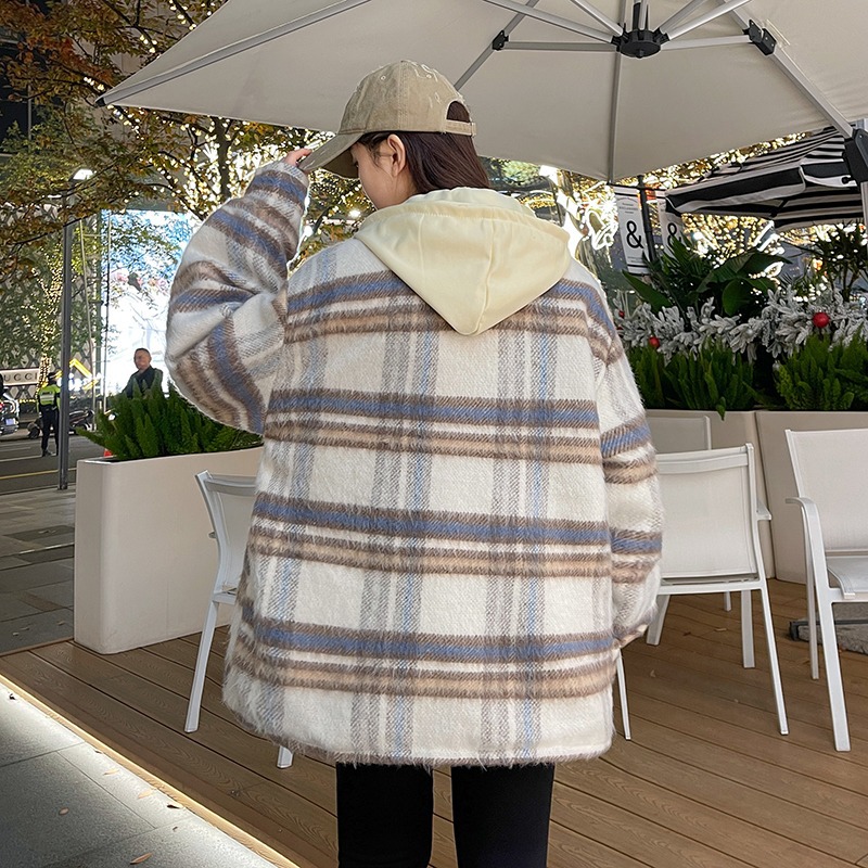Xiaoxiang Style Woolen Jacket For Couples Wearing Hooded Jackets_voghion.com